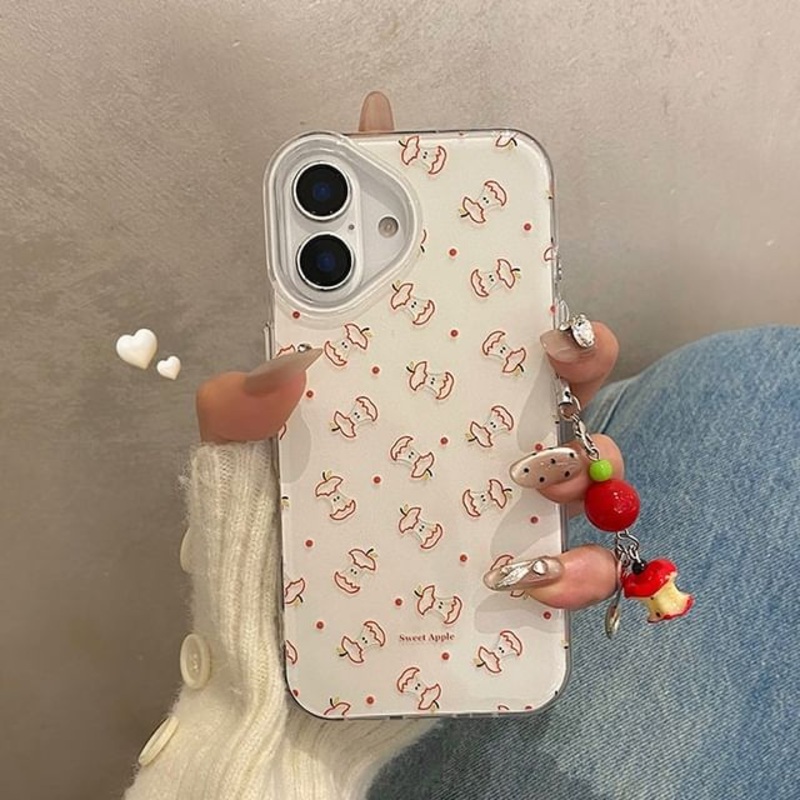 / Case Charm Phone Apple Set|With Charm – White|Without Charm – White|iPhone 13|iPhone 13 Pro|iPhone 13 Pro Max|iPhone 14|iPhone 14 Pro|iPhone 14 Pro Max|iPhone 15|iPhone 15 Pro|iPhone 15 Pro Max|iPhone 16|iPhone 16 Pro|iPhone 16 Pro Max