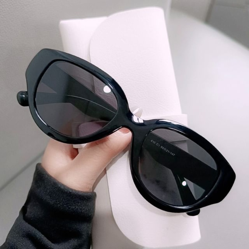 Sunglasses Polarized Vintage|C1 – Black Frame & Lens – Gray|C2 – Beige & Brown Frame & Lens – Brown|C3 – Off White Frame & Lens – Gray|C5 – Grayish Purple Frame & Lens – Gray|One Size