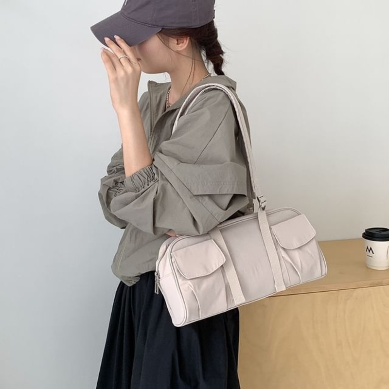 Bag Multi-Pocket Tote|Almond|Black|Coffee|Gray|One Size