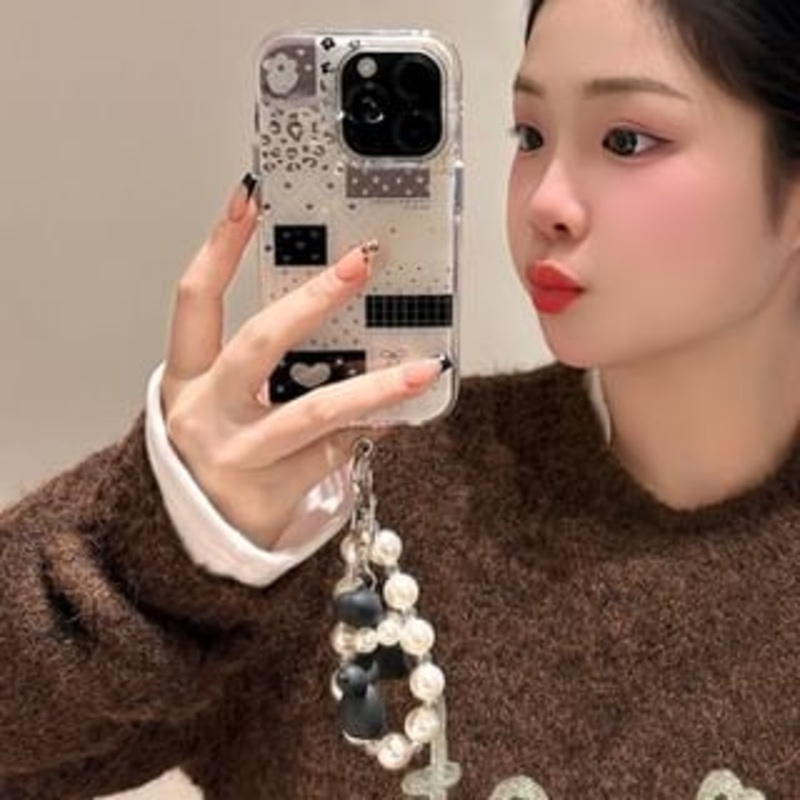 Strap / Case Pearl Faux Panel Phone Set