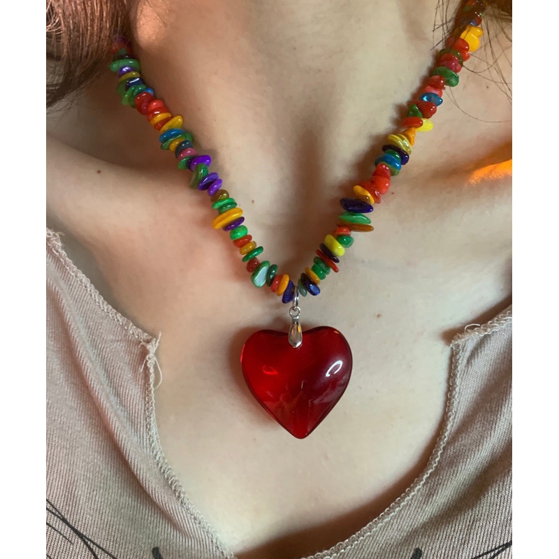 Necklace Love Alloy Rainbow Design Pendant Original