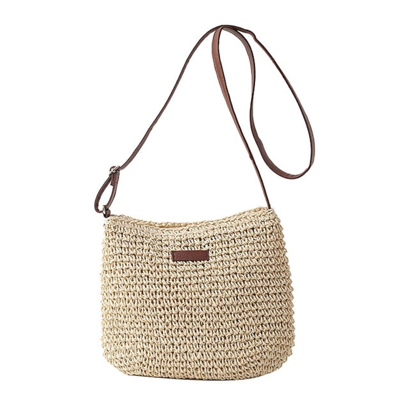 Women’s Woven Straw Boho  Bag Crossbody Natural Summer