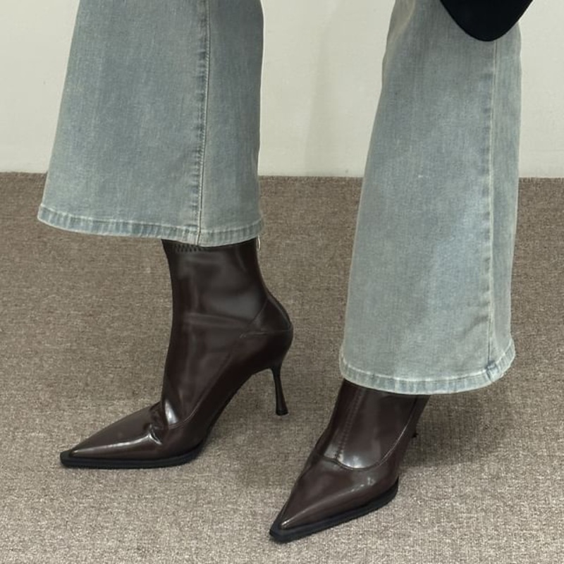 Stiletto Boots Pointed|Black|Brown|35|36|37|38|39