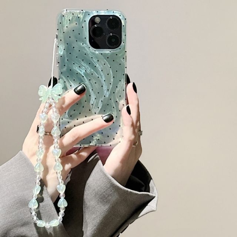Case Phone Dot Polka|With Chain – Green|iPhone 11|iPhone 12|iPhone 12 Pro|iPhone 12 Pro Max|iPhone 13|iPhone 13 Pro|iPhone 13 Pro Max|iPhone 14|iPhone 14 Pro|iPhone 14 Pro Max|iPhone 15|iPhone 15 Pro|iPhone 15 Pro Max