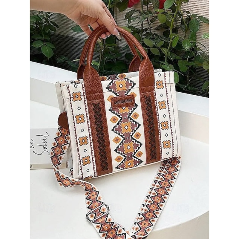 Tote Boho Ethnic Vintage-Inspired Women’s Bag  Print