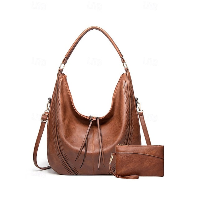 with Set Women’s Hobo Wallet Faux Matching Leather Bag