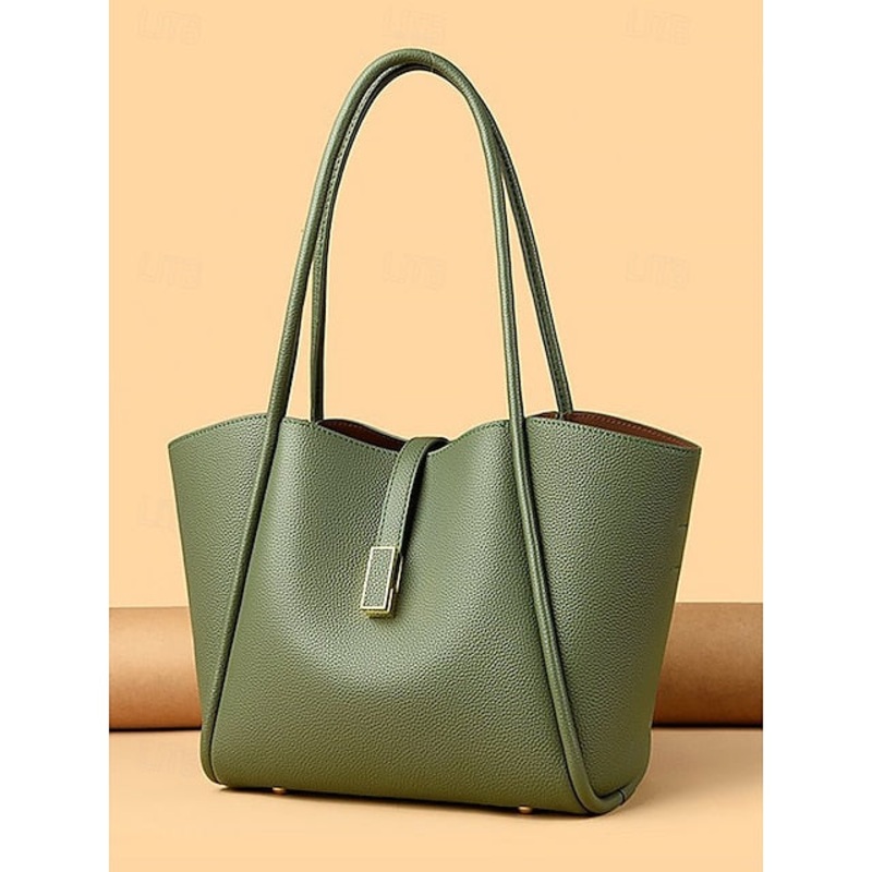 Women’s Bag Tote Leather Faux Green