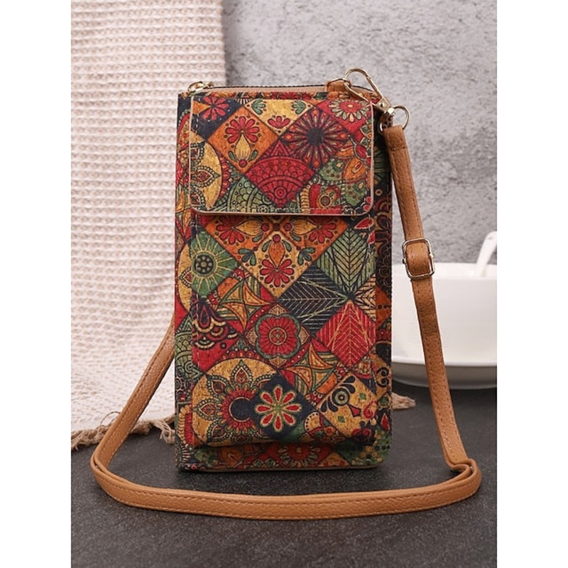 Womens Boho Vintage Bag with Adjustable Crossbody Phone