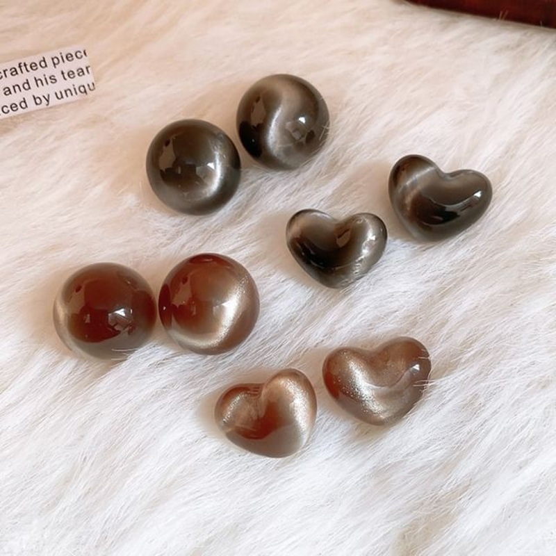 / Bead Heart Alloy Stud Earring