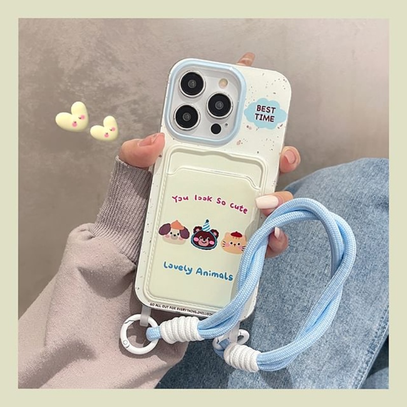 Card Case Phone Animal Holder|With Hand Strap – Animal Print – Blue|With Hand Strap – Animal Print – Yellow|Without Hand Strap – Animal Print – Blue|Without Hand Strap – Animal Print – Yellow|iPhone 11|iPhone 12|iPhone 12 Pro|iPhone 12 Pro Max|iPhone 13|i
