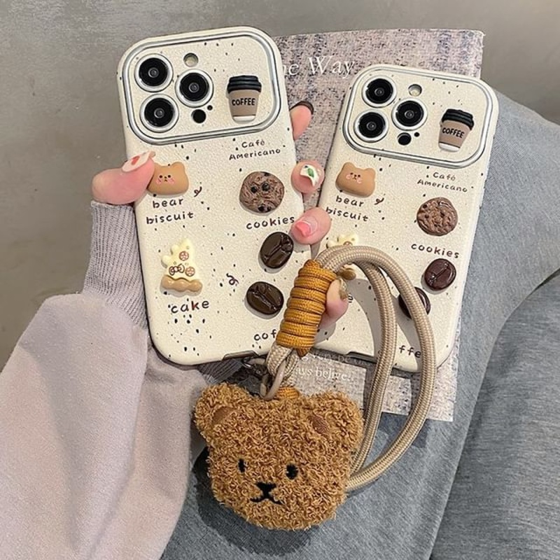 Coffee Phone Bear Case|Coffee Bear Phone Case – Beige|Coffee Bear Phone Case With Hand Strap – Beige|iPhone 11|iPhone 12|iPhone 12 Pro|iPhone 12 Pro Max|iPhone 13|iPhone 13 Pro|iPhone 13 Pro Max|iPhone 14|iPhone 14 Pro|iPhone 14 Pro Max|iPhone 15|iPhone 1