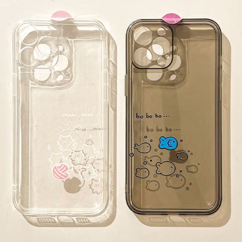 / Phone Cat Fish Case|BE0154A – Fishs – Transparent Black|BE0155A – Cat – Transparent|iPhone 11|iPhone 11 Pro|iPhone 11 Pro Max|iPhone 12|iPhone 12 Pro|iPhone 12 Pro Max|iPhone 12 mini|iPhone 13|iPhone 13 Pro|iPhone 13 Pro Max|iPhone 13 mini|iPhone 14|iPh