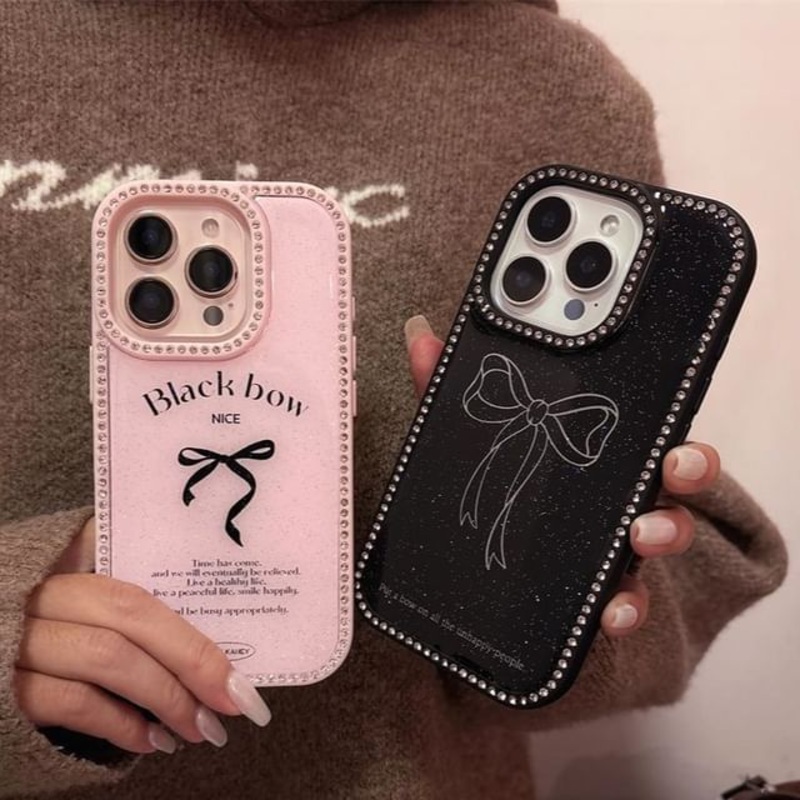 Case Bow Phone|Black|Pink|iPhone 13|iPhone 13 Pro|iPhone 13 Pro Max|iPhone 14|iPhone 14 Pro|iPhone 14 Pro Max|iPhone 15|iPhone 15 Pro|iPhone 15 Pro Max|iPhone 16|iPhone 16 Pro Max|iPhone 16 pro