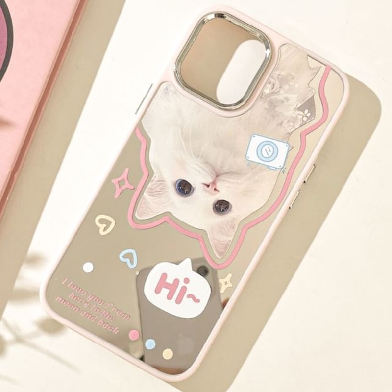Case Mirrored Phone Cat|BN8766A – Pink|iPhone 11|iPhone 11 Pro|iPhone 11 Pro Max|iPhone 12|iPhone 12 Pro|iPhone 12 Pro Max|iPhone 13|iPhone 13 Pro|iPhone 13 Pro Max|iPhone 14|iPhone 14 Plus|iPhone 14 Pro|iPhone 14 Pro Max