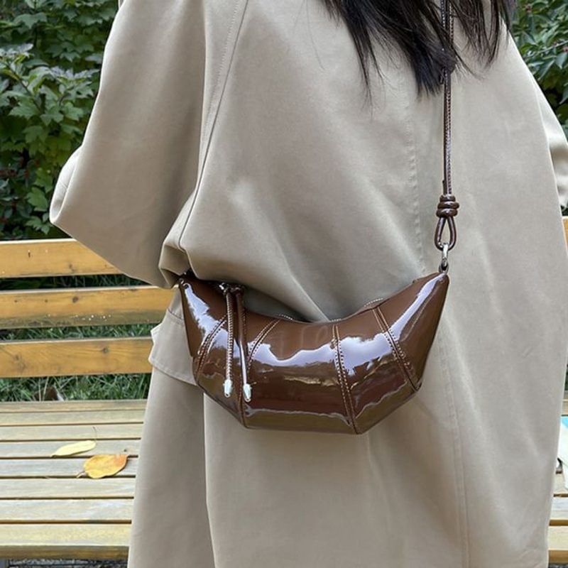 Bag Plain Leather Crossbody Faux
