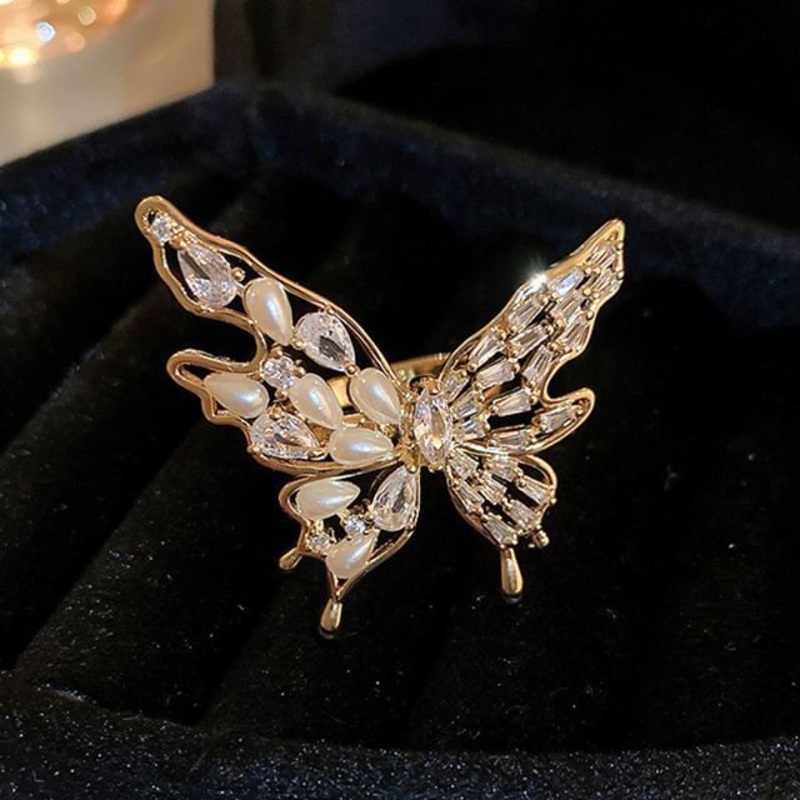 Pearl Freshwater Ring Rhinestone