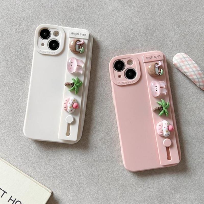 Strap Hand Phone Cartoon Case|Pink|White|iPhone 11|iPhone 11pro max|iPhone 12|iPhone 12pro|iPhone 12pro max|iPhone 13|iPhone 13pro|iPhone 13pro max|iPhone 14|iPhone 14plus|iPhone 14pro|iPhone 14pro max|iPhone X/XS|iPhone XR|iPhone XS Max
