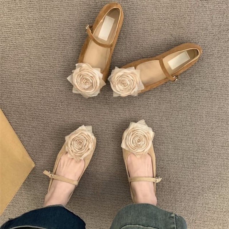 Floral Shoes Mary Jane|Mules – Almond|Mules – Brown|Shoes – Almond|Shoes – Brown|35|36|37|38|39|40