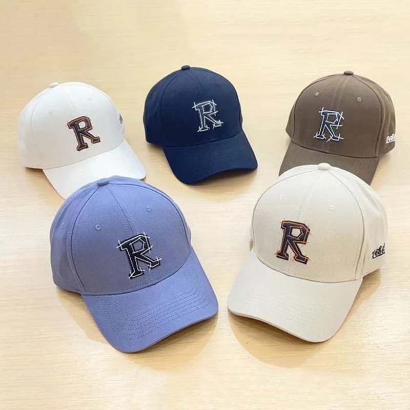 Cap Lettering Baseball|Beige|Black|Coffee|Grayish Purple|White|M