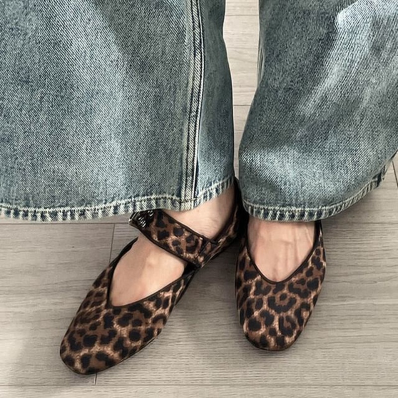 Jane Mary Buckled Shoes|Black|Leopard – Brown|Wine Red|35|36|37|38|39|40|41|42