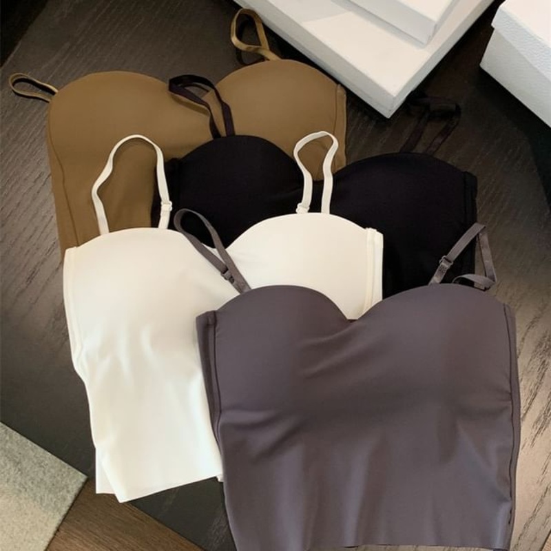 Camisole Top Plain|Black|Coffee|Dark Gray|White|One Size