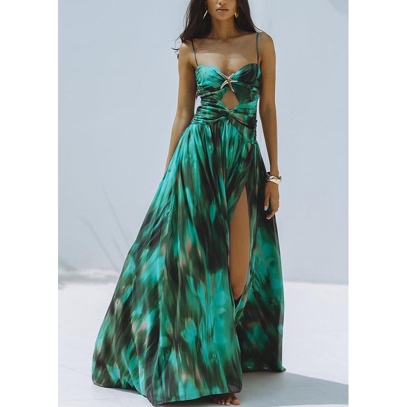 Green Maxi Skirts And Set Bodysuit Slash New Lingerie Neck
