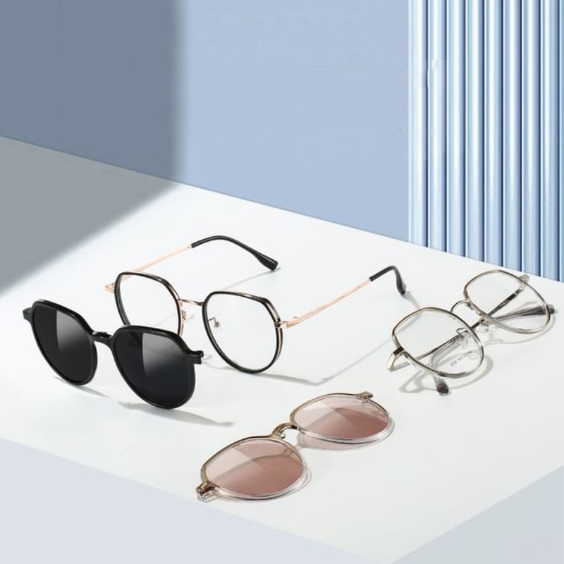 / Eyeglasses Clip Sunglasses 2 Designs) On (Various in 1 Magnetic