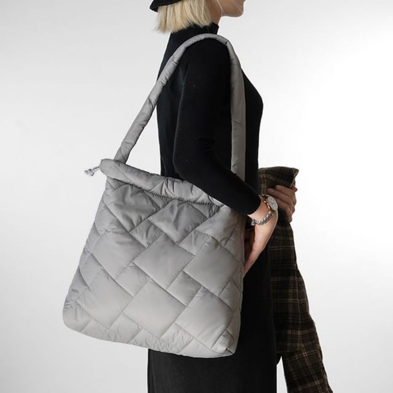 Tote Drawstring Plain Quilted Bag