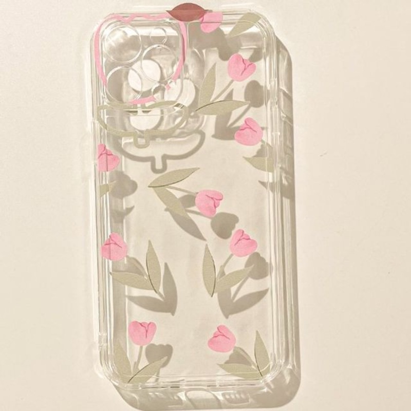 Tulip Phone Case Transparent|BN2552D – Pink|iPhone 11|iPhone 11 Pro|iPhone 11 Pro Max|iPhone 12|iPhone 12 Pro|iPhone 12 Pro Max|iPhone 12 mini|iPhone 13|iPhone 13 Pro|iPhone 13 Pro Max|iPhone 13 mini|iPhone 6|iPhone 6 plus|iPhone 6s|iPhone 6s Plus|iPhone