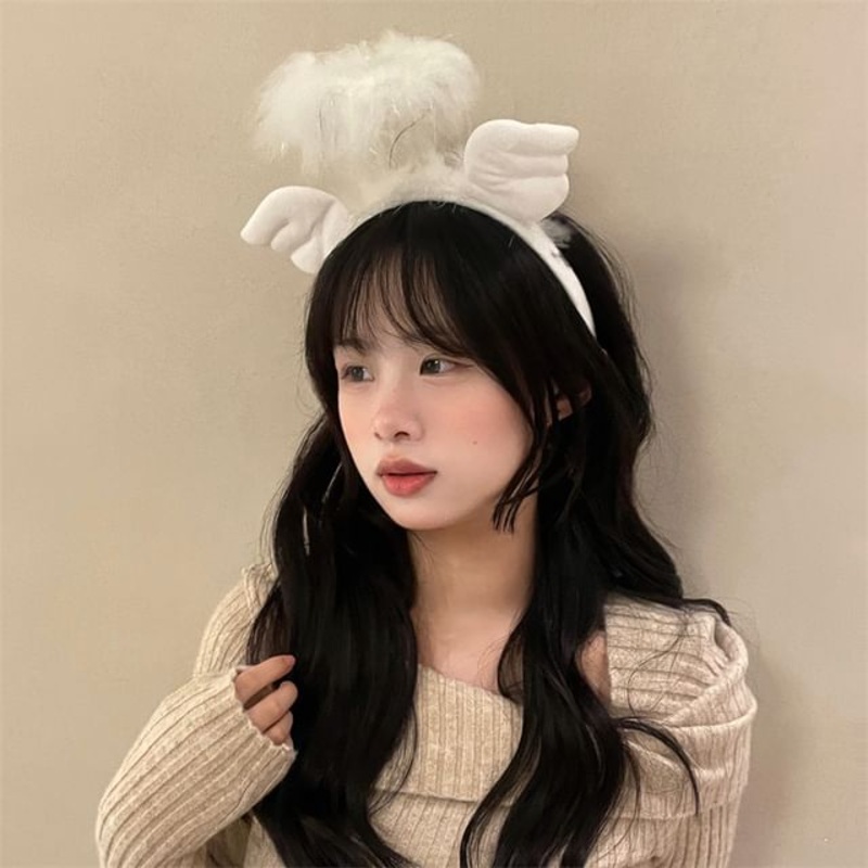Accent Headband Wing|Black|White|One Size