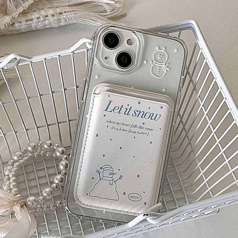 Phone Magnetic Case (Compatible / with MagSafe) Card Snowman