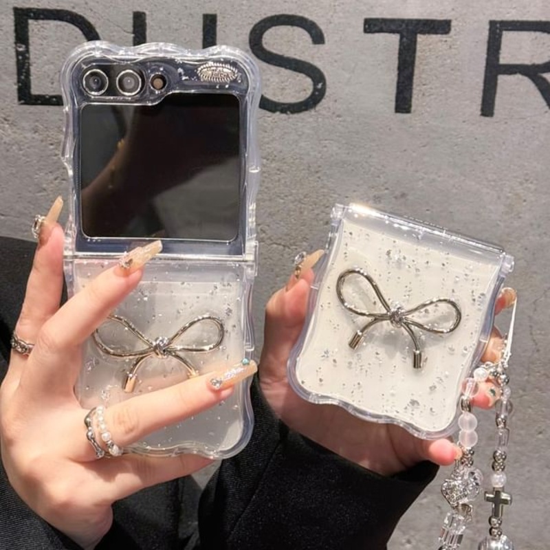 Case Phone Ribbon|Multi Bow – Transparent|Single Bow – Transparent|Samsung Z Flip 5