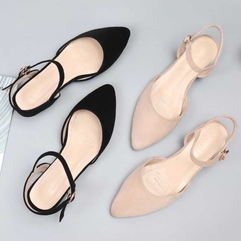 Chunky Almond Sandals Heel Toe