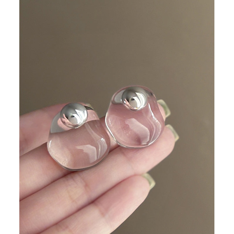 Alloy Design Earrings Crystal Stud Original Nude