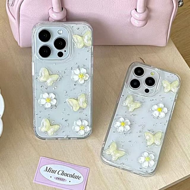 Case Glitter iPhone Floral|Pink & Blue|Yellow & White|iPhone 13|iPhone 13 Pro|iPhone 13 Pro Max|iPhone 14|iPhone 14 Plus|iPhone 14 Pro|iPhone 14 Pro Max|iPhone 15|iPhone 15 Plus|iPhone 15 Pro|iPhone 15 Pro Max|iPhone 16|iPhone 16 Plus|iPhone 16 Pro|iPhone