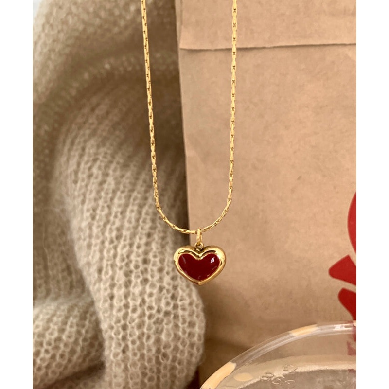 Love Glaze Drip Original Pendant Design Steel Gold Stainless