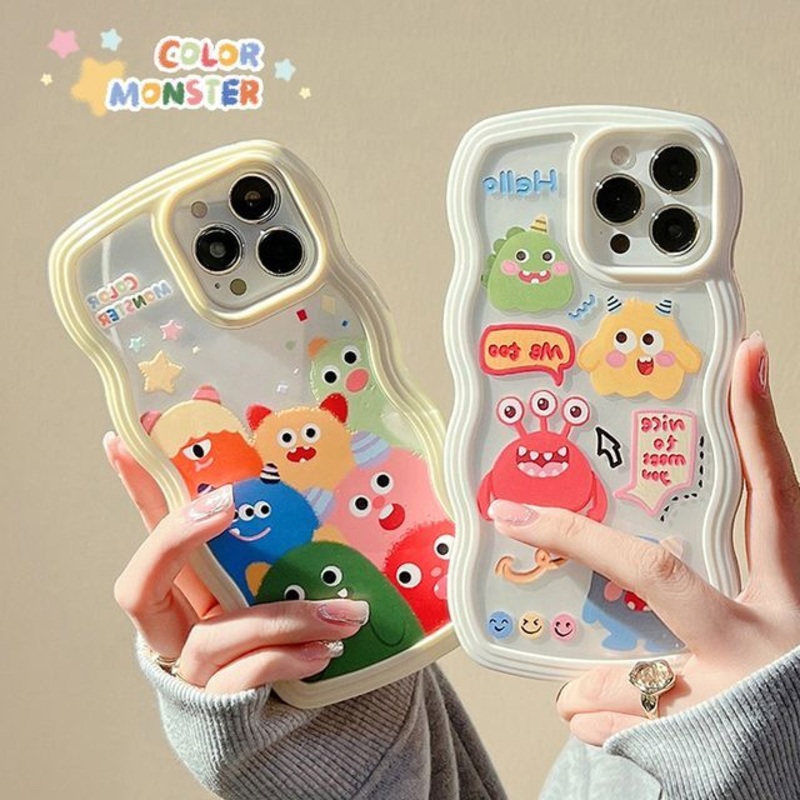 Case Phone Monster|White|Yellow|iPhone 11|iPhone 11 Pro Max|iPhone 12|iPhone 12 Pro|iPhone 12 Pro Max|iPhone 13|iPhone 13 Pro|iPhone 13 Pro Max|iPhone 14|iPhone 14 Plus|iPhone 14 Pro|iPhone 14 Pro Max|iPhone X / Xs|iPhone XR|iPhone Xs Max