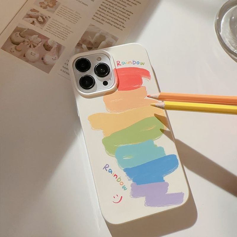 Case Phone Rainbow|White|iPhone 11|iPhone 11 Pro Max|iPhone 12 / 12 Pro|iPhone 12 Pro Max|iPhone 13|iPhone 13 Pro|iPhone 13 Pro Max|iPhone 14|iPhone 14 Plus|iPhone 14 Pro|iPhone 14 Pro Max|iPhone 7 / 8 / SE 2020|iPhone 7 Plus / 8 Plus|iPhone X / XS|iPhone