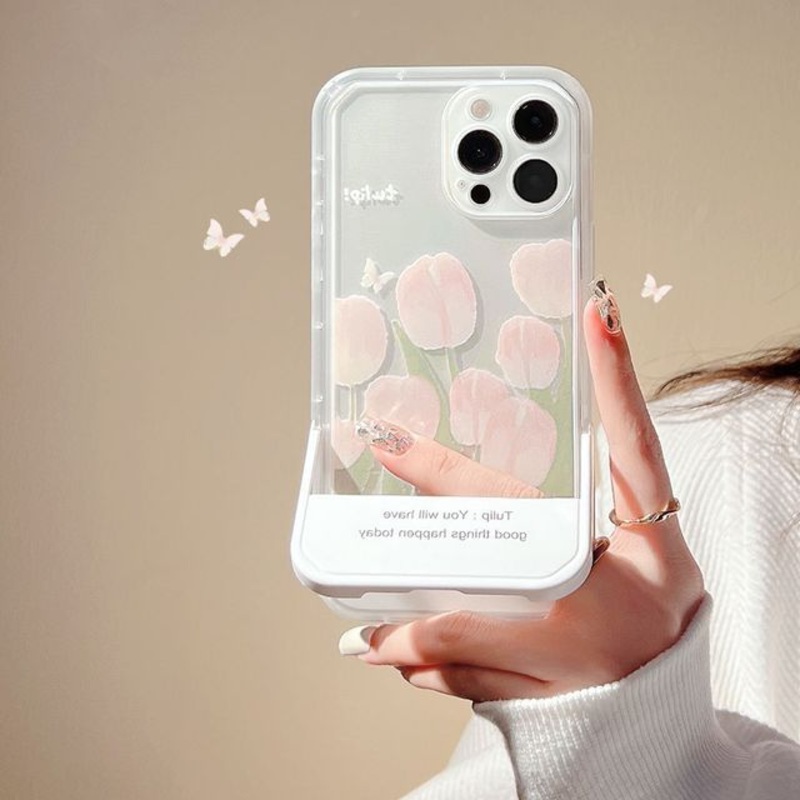 Stand Case Tulip Phone|White|iPhone 11|iPhone 11 Pro|iPhone 11 Pro Max|iPhone 12|iPhone 12 Pro|iPhone 12 Pro Max|iPhone 13|iPhone 13 Pro|iPhone 13 Pro Max|iPhone 14|iPhone 14 Plus|iPhone 14 Pro|iPhone 14 Pro Max|iPhone 7 / 8 / SE2|iPhone 7 Plus / 8 Plus|i