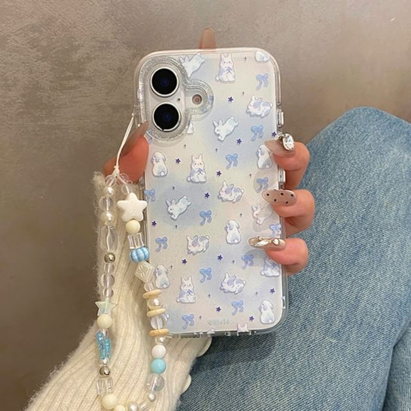 Rabbit Case Phone Set Strap /|With Strap – Blue & White|Without Strap – Blue & White|iPhone 13|iPhone 13 Pro|iPhone 13 Pro Max|iPhone 14|iPhone 14 Pro|iPhone 14 Pro Max|iPhone 15|iPhone 15 Pro|iPhone 15 Pro Max|iPhone 16|iPhone 16 Pro|iPhone 16 Pro Max