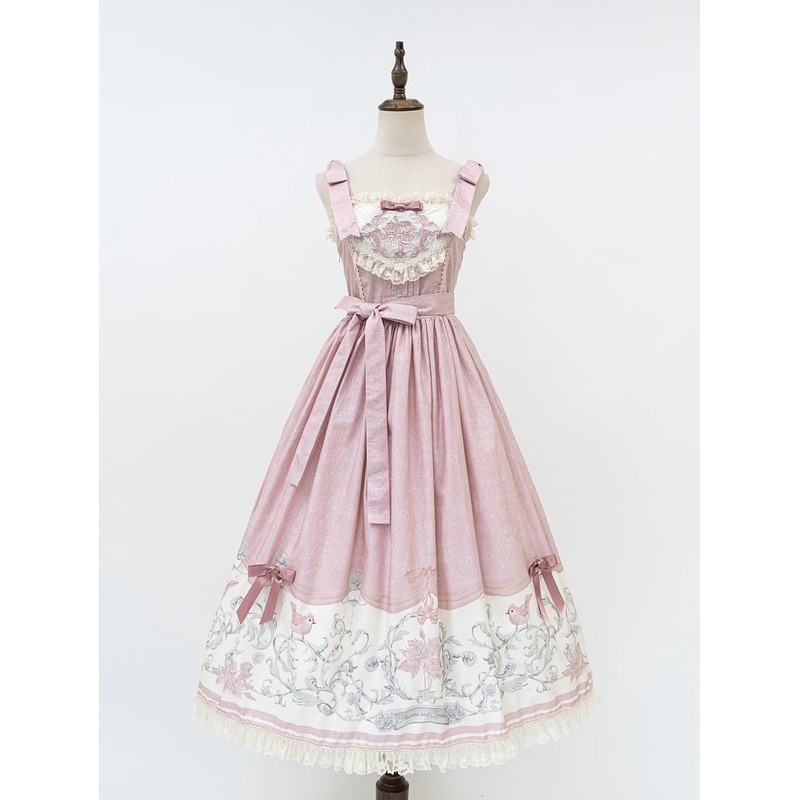 Titmouse Floral Skirt Pink and Print Jumper Lolita