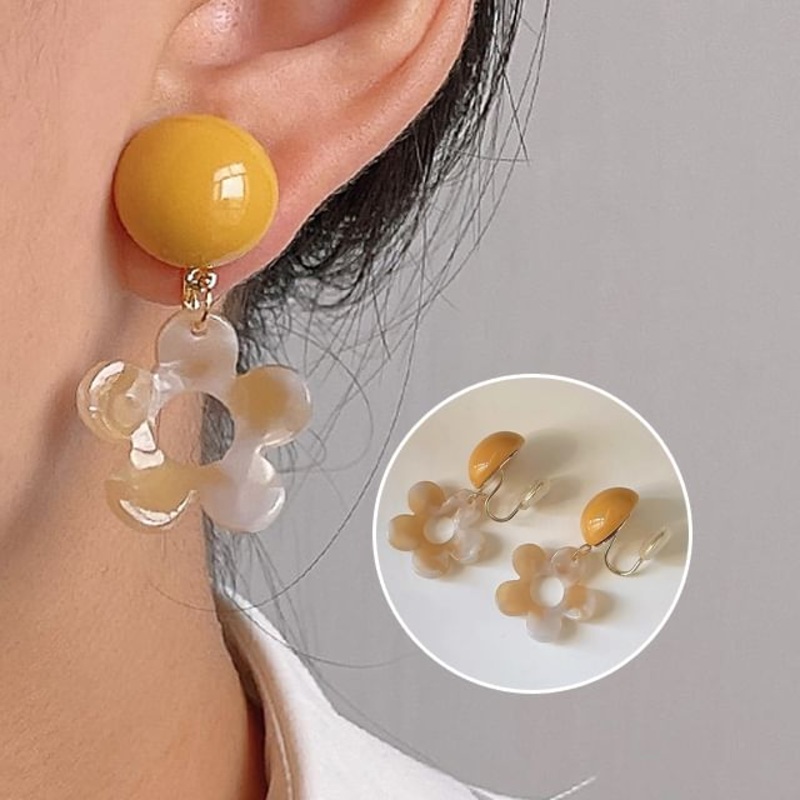 Acrylic Floral Earring Drop