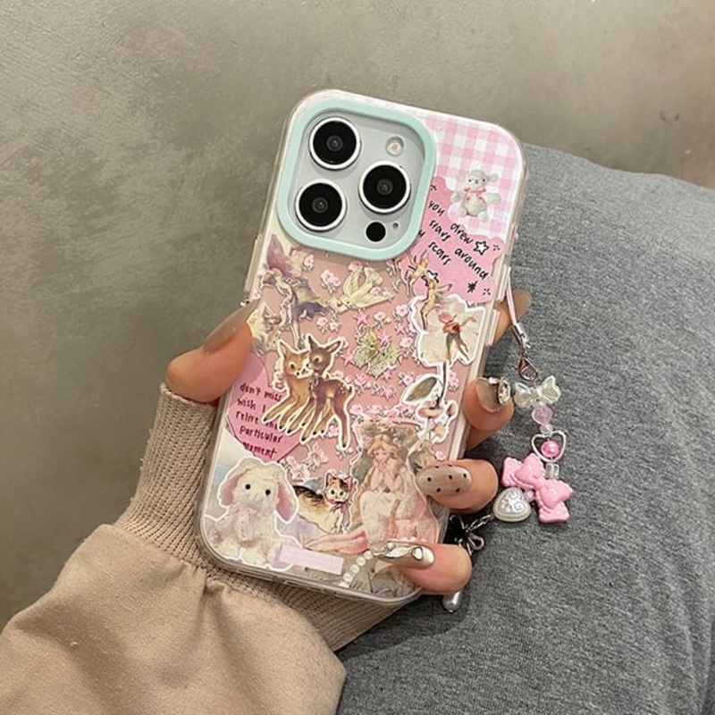 Animal Case Set Strap Phone /|Only Case – Pink|With Strap – Case – Pink|IPHONE 13|IPHONE 13 PRO|IPHONE 13 PRO MAX|IPHONE 14|IPHONE 14 PRO|IPHONE 14 PRO MAX|IPHONE 15|IPHONE 15 PRO|IPHONE 15 PRO MAX|IPHONE 16|IPHONE 16 PRO|IPHONE 16 PRO MAX