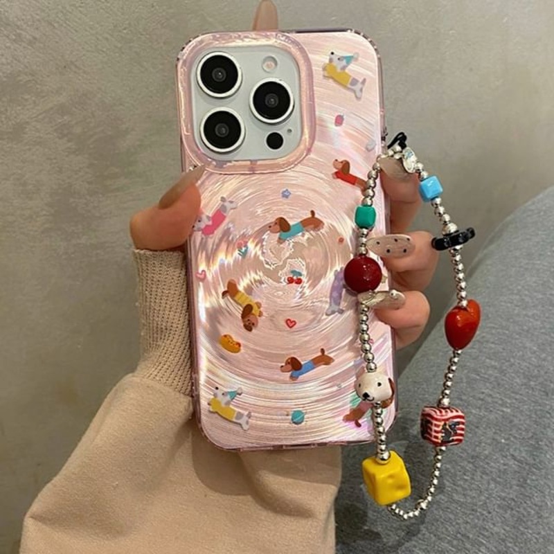 Case Strap Phone Dog / Set|Only Case – Pink|With Bead Strap – Case – Pink|IPHONE 13|IPHONE 13 PRO|IPHONE 13 PRO MAX|IPHONE 14|IPHONE 14 PRO|IPHONE 14 PRO MAX|IPHONE 15|IPHONE 15 PRO|IPHONE 15 PRO MAX|IPHONE 16|IPHONE 16 PRO|IPHONE 16 PRO MAX
