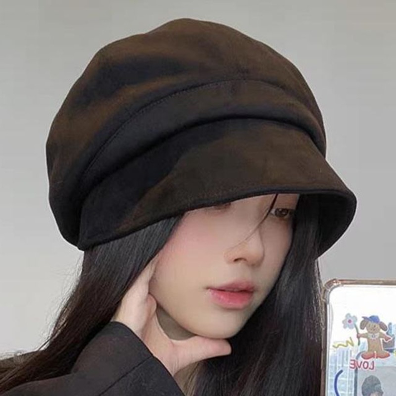 Plain Beanie Cap Newsboy /|Beanie – Black|Newsboy Cap – Black|One Size