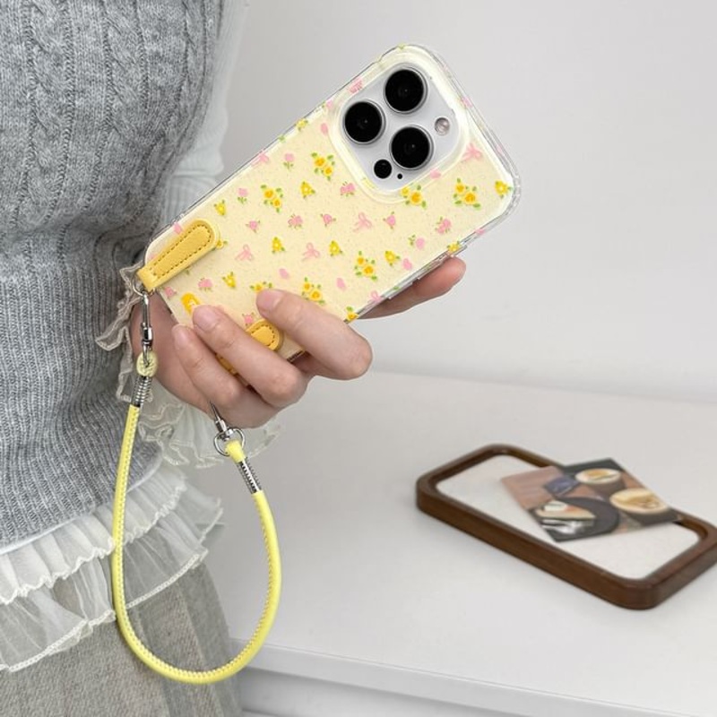 Strap Phone Case Floral with|With Strap – Yellow|iPhone 12|iPhone 12 Pro|iPhone 12 Pro Max|iPhone 13|iPhone 13 Pro|iPhone 13 Pro Max|iPhone 14|iPhone 14 Pro|iPhone 14 Pro Max|iPhone 15|iPhone 15 Pro|iPhone 15 Pro Max|iPhone 16|iPhone 16 Pro|iPhone 16 Pro