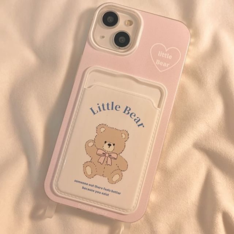 Bear Print Phone Case|Pink|iPhone 14|iPhone 14 Plus|iPhone 14 Pro|iPhone 14 Pro Max|iPhone 15|iPhone 15 Plus|iPhone 15 Pro|iPhone 15 Pro Max|iPhone 16|iPhone 16 Plus|iPhone 16 Pro|iPhone 16 Pro Max