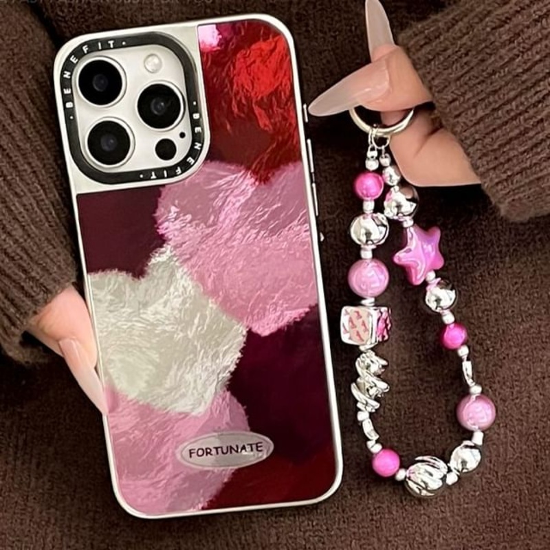 Phone Heart Case Strap Set /|QB00501TF – With Strap – Red & Pink|QB00501TF – Without Strap – Red & Pink|iPhone 12|iPhone 12 Pro|iPhone 12 Pro Max|iPhone 13|iPhone 13 Pro|iPhone 13 Pro Max|iPhone 14|iPhone 14 Pro|iPhone 14 Pro Max|iPhone 15|iPhone 15 Pro|i