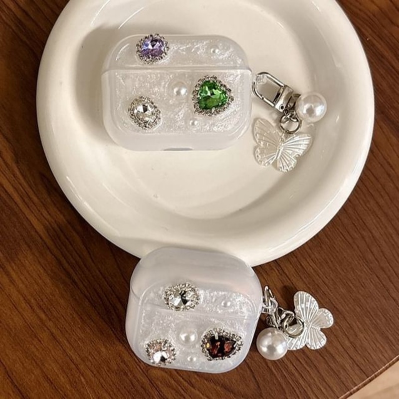 Skin with Earphone Rhinestone Case AirPods / Charm Pro