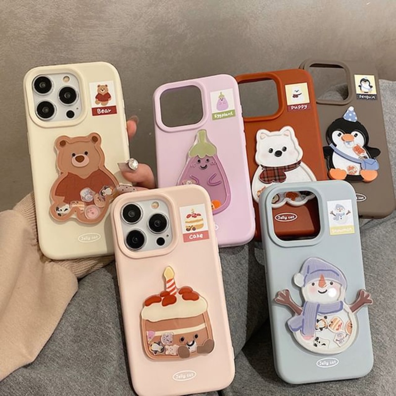 Dog Phone Embroidered Case|Bear – White|Cake – Pink|Dog – Red|Eggplant – Purple|Penguin – Brown|Snowman – Blue|iPhone 12|iPhone 12 Pro|iPhone 12 Pro Max|iPhone 13|iPhone 13 Pro|iPhone 13 Pro Max|iPhone 14|iPhone 14 Pro|iPhone 14 Pro Max|iPhone 15|iPhone 1